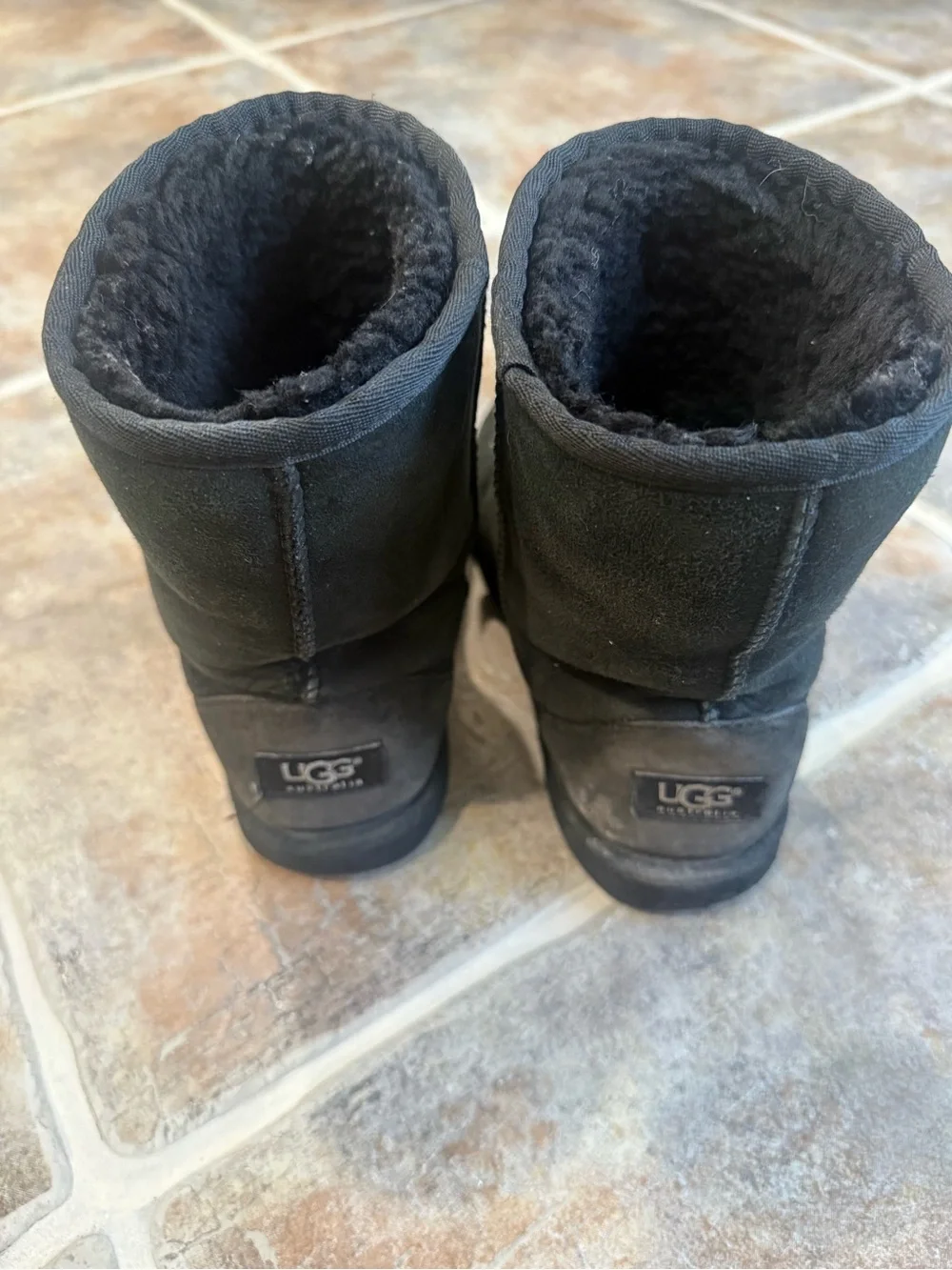 Well Worn UGG Classic Short Black Boots